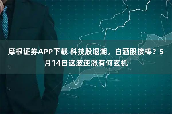 摩根证券APP下载 科技股退潮，白酒股接棒？5月14日这波逆涨有何玄机